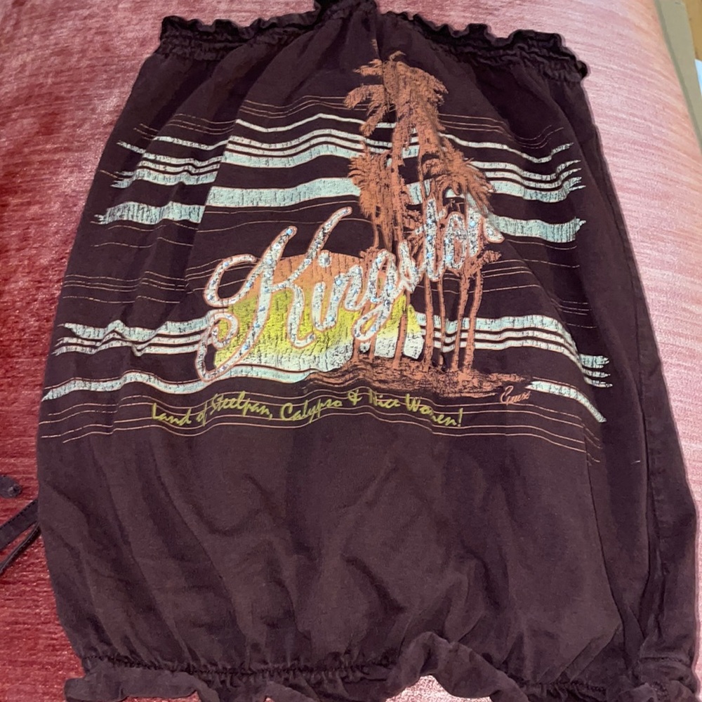 Vintage guess Calypso jeans tube halter top